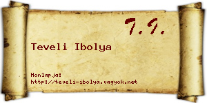 Teveli Ibolya névjegykártya